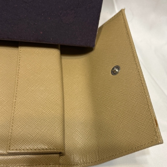 PRADA CAMMELLO NYLON TRIFOLD WALLET with box - Picture 6 of 11